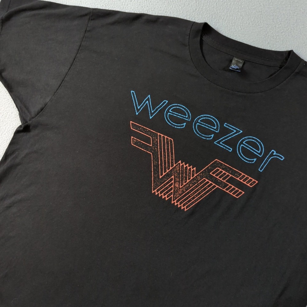 Tultex Weezer Graphic T-Shirt Mens XXL Black Short Sleeve Band Tee
